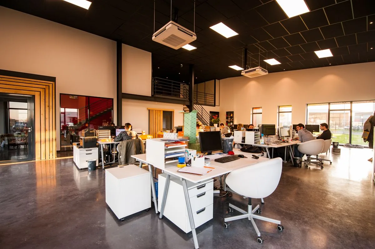 Modern commercial office campus for real estate facility services